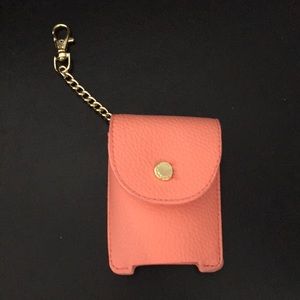 New Steve Madden Coral Sanitizer Case with chain